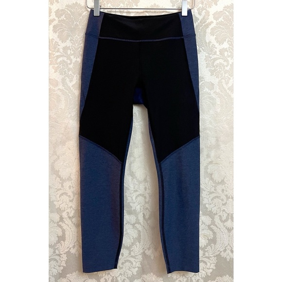 Outdoor Voices Heathered Blue/Black Leggings Size Small GUC Activewear Athletic - Picture 2 of 6